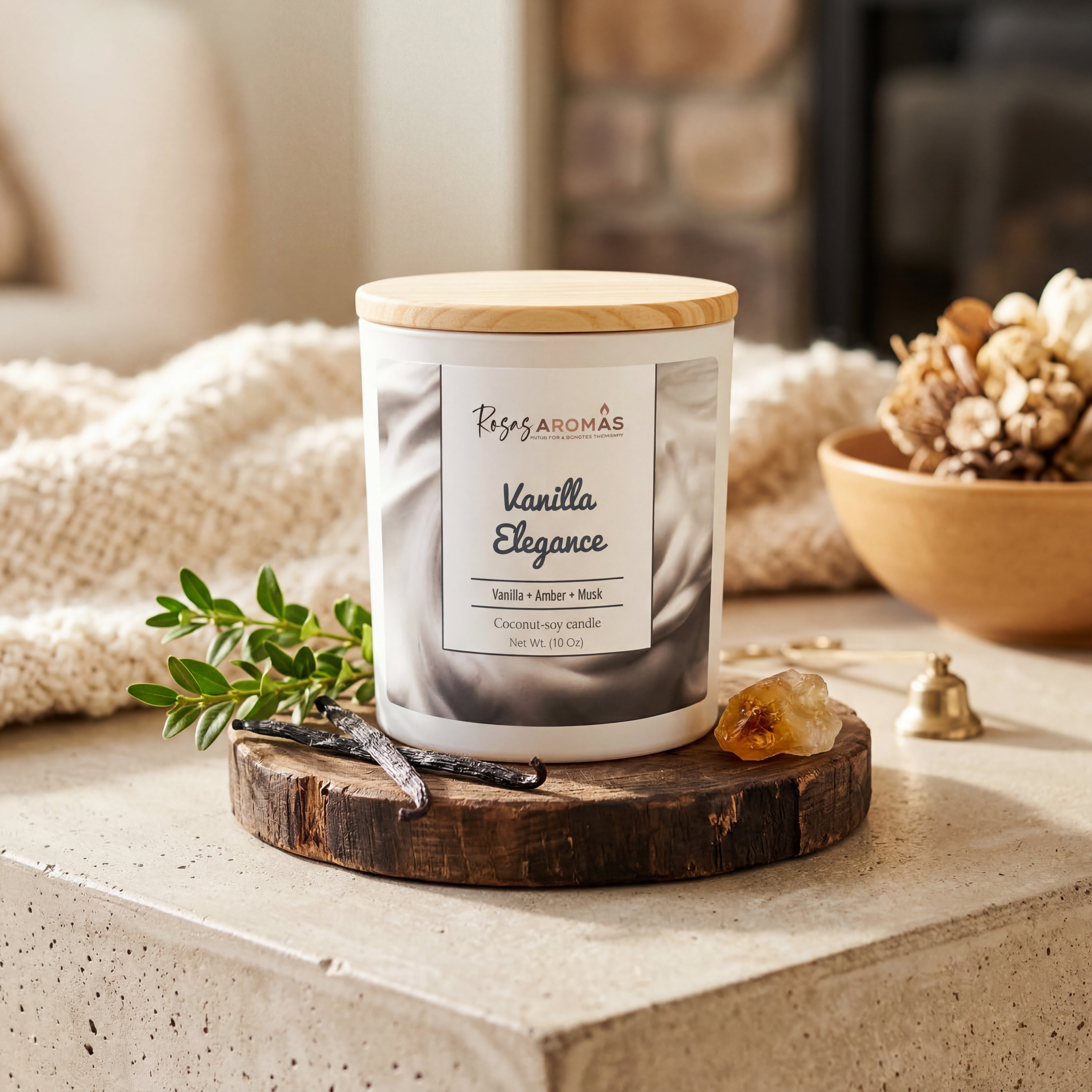 Vanilla Elegance (10oz) – Rosas Aromas