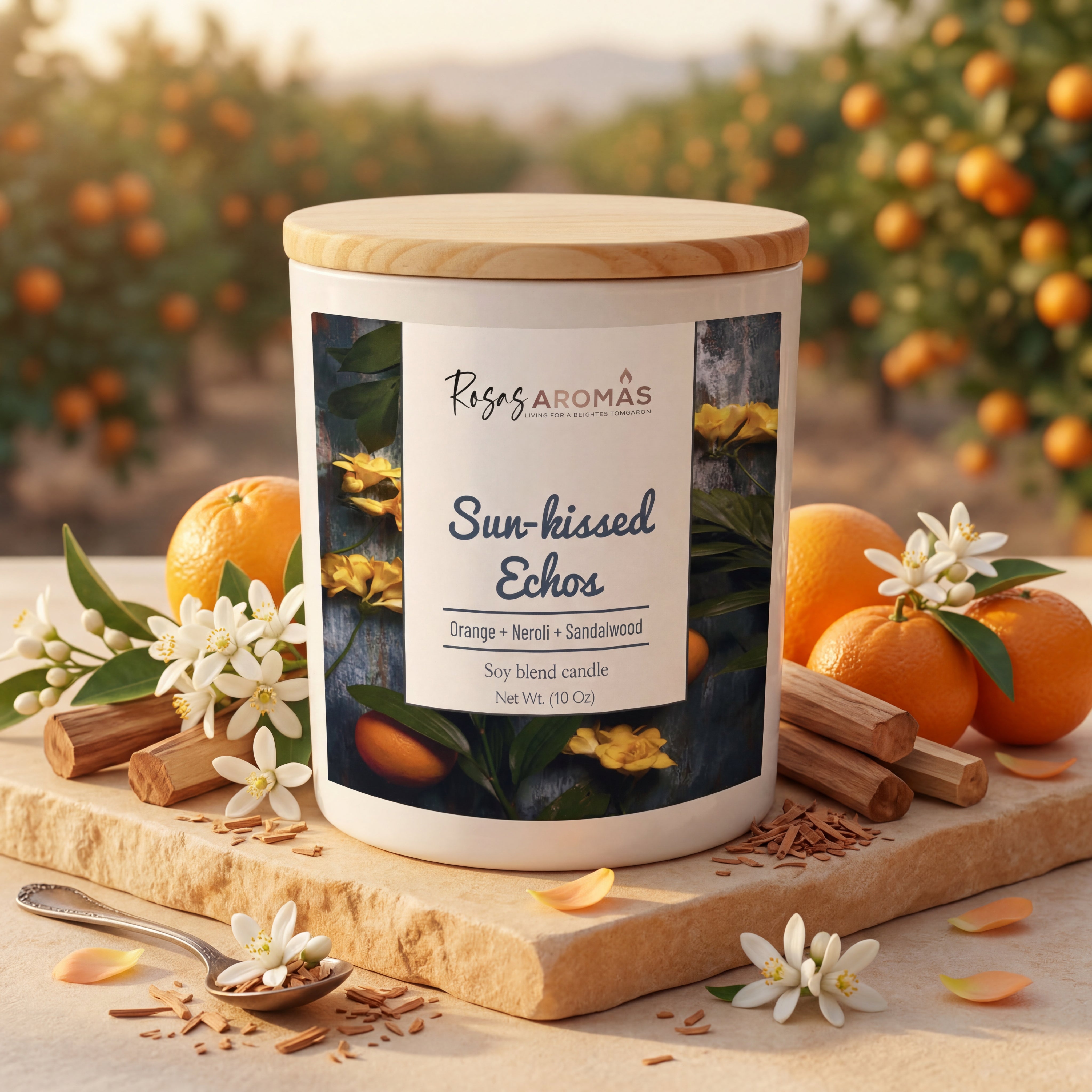 Sun-kissed Echoes (10oz) – Rosas Aromas