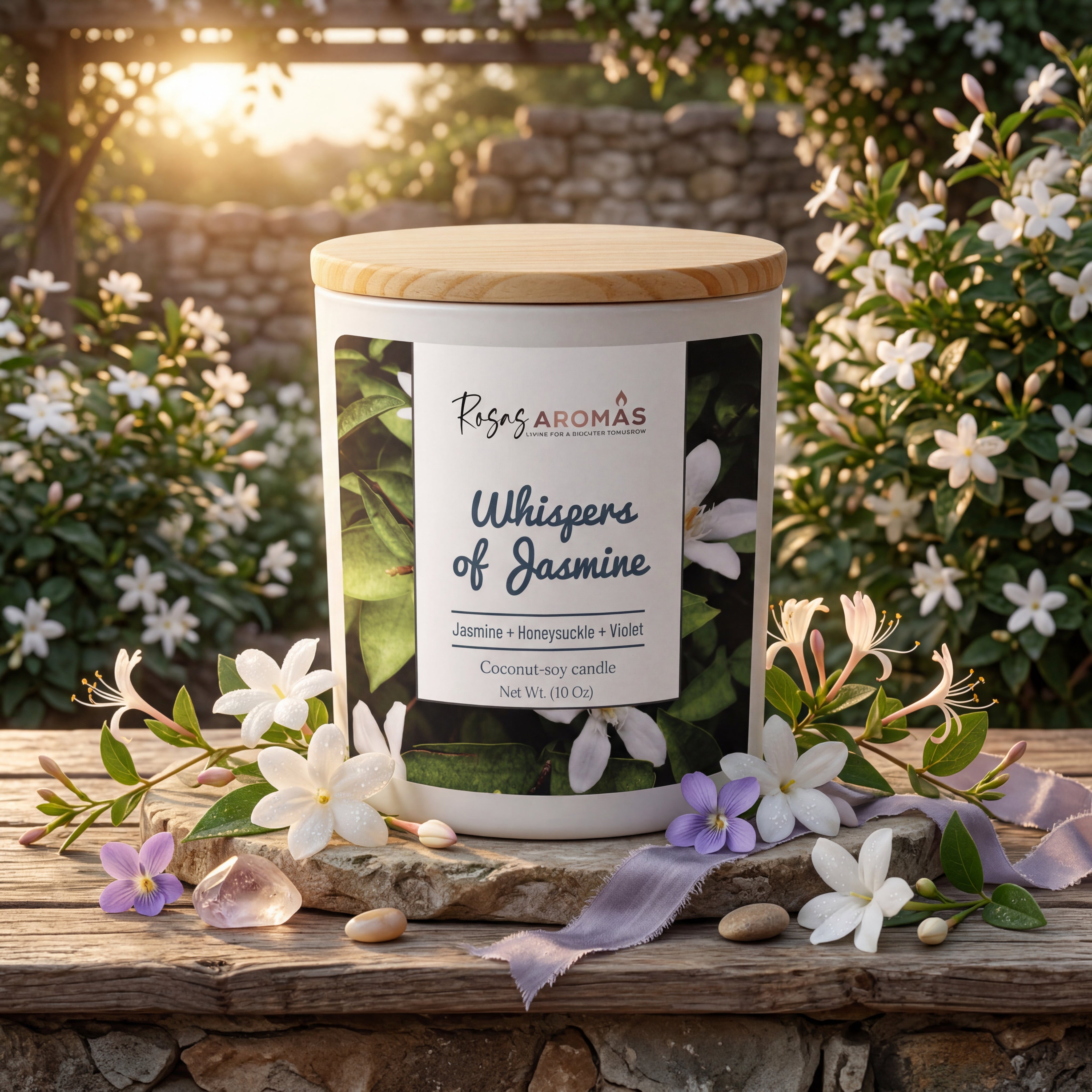 Whisper of Jasmine (10oz) – Rosas Aromas